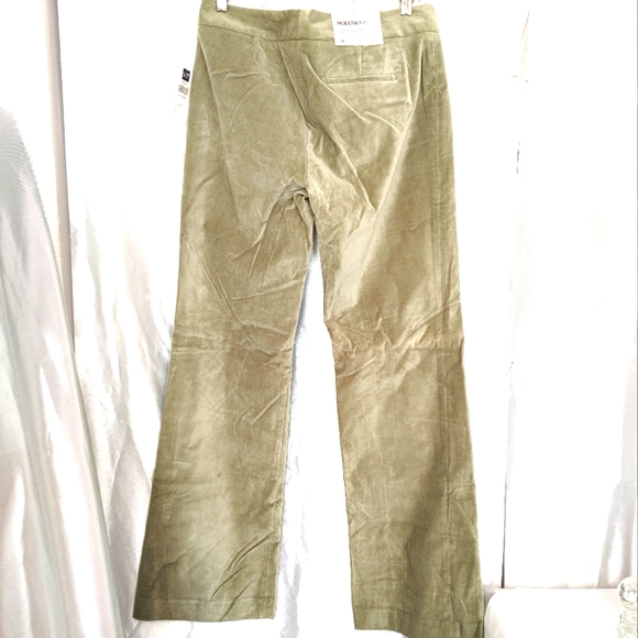 Gap stretch lime mdrn fit flare faux velvet pant 6 - Picture 5 of 10